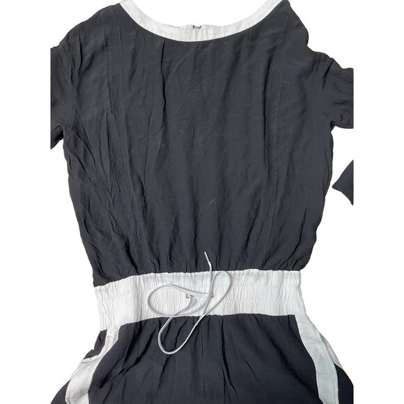 Helmut‎ Lang Axio Crepe Playsuit Romper Shortall Black & White Size Small Petite - Picture 8 of 16